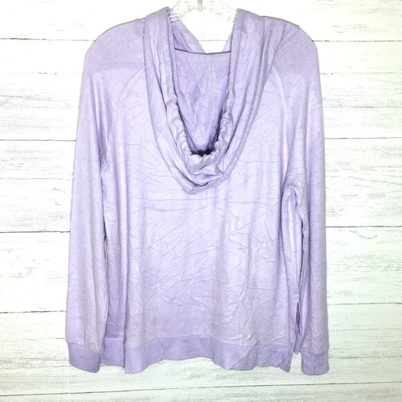 NEW Ocean Drive Lavender OBX NC Knit Hoodie Salty Vibes Lightweight Small - Picture 2 of 8